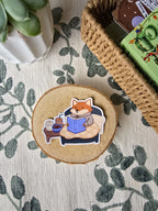 Cosy Evening Fox Sticker