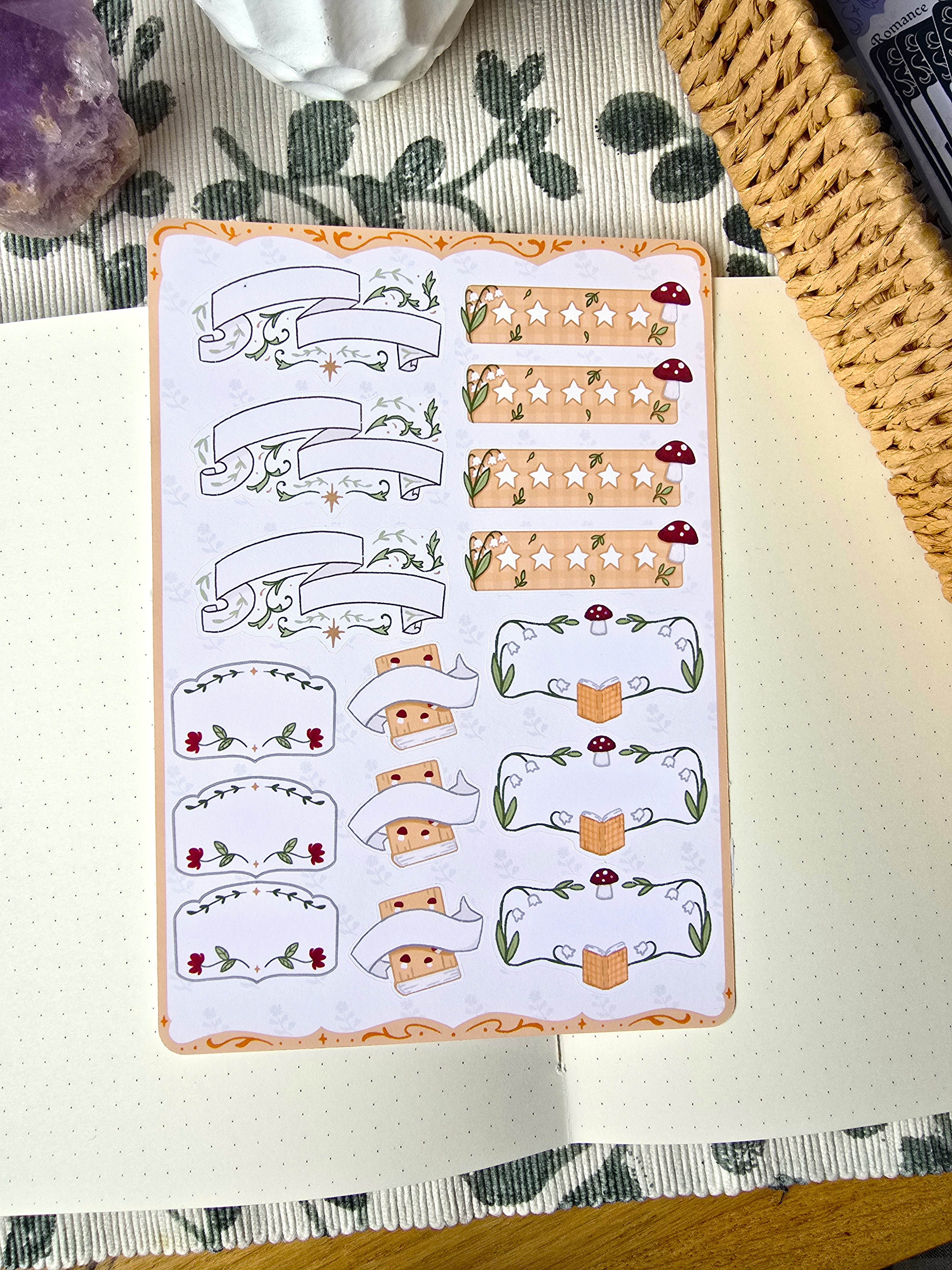 Bookish Journal Sheet Mushroom