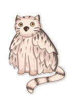 Cat-Owl Sticker