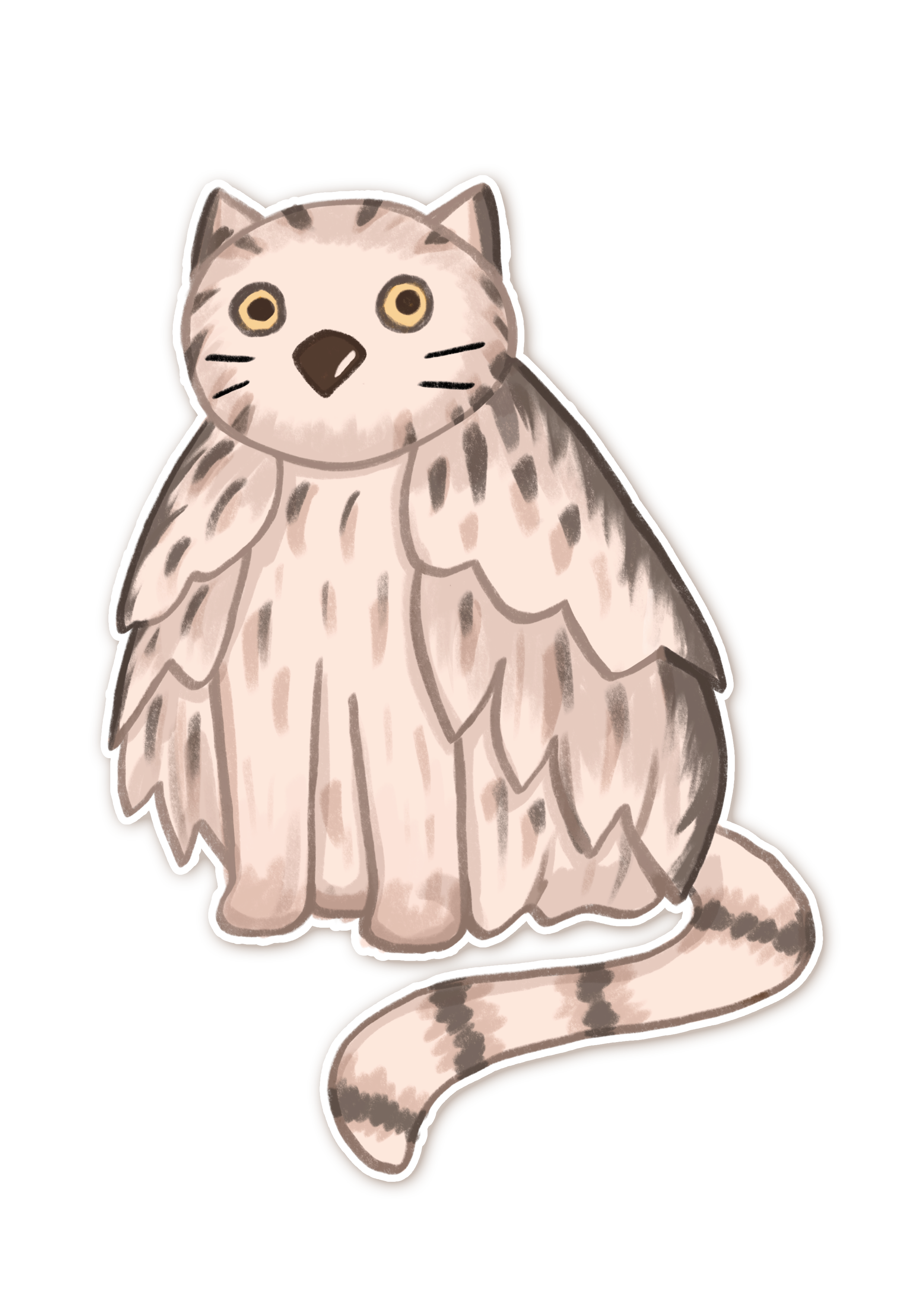 Cat-Owl Sticker