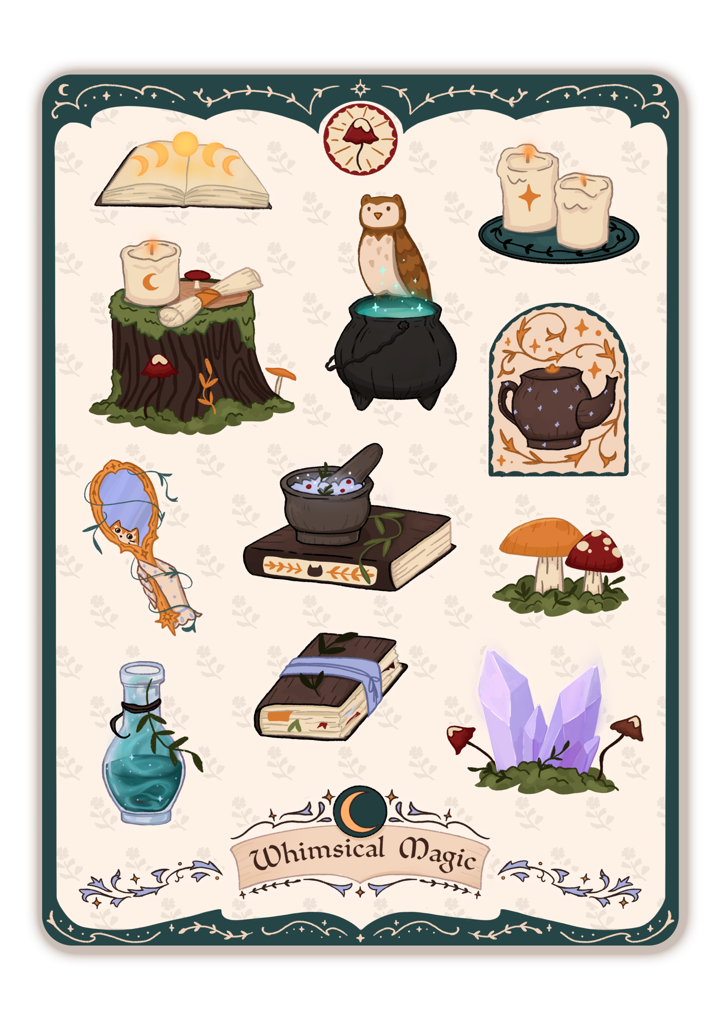 Whimsical Magic Sticker Sheet