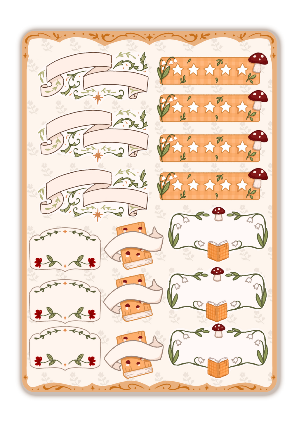 Bookish Journal Sheet Mushroom