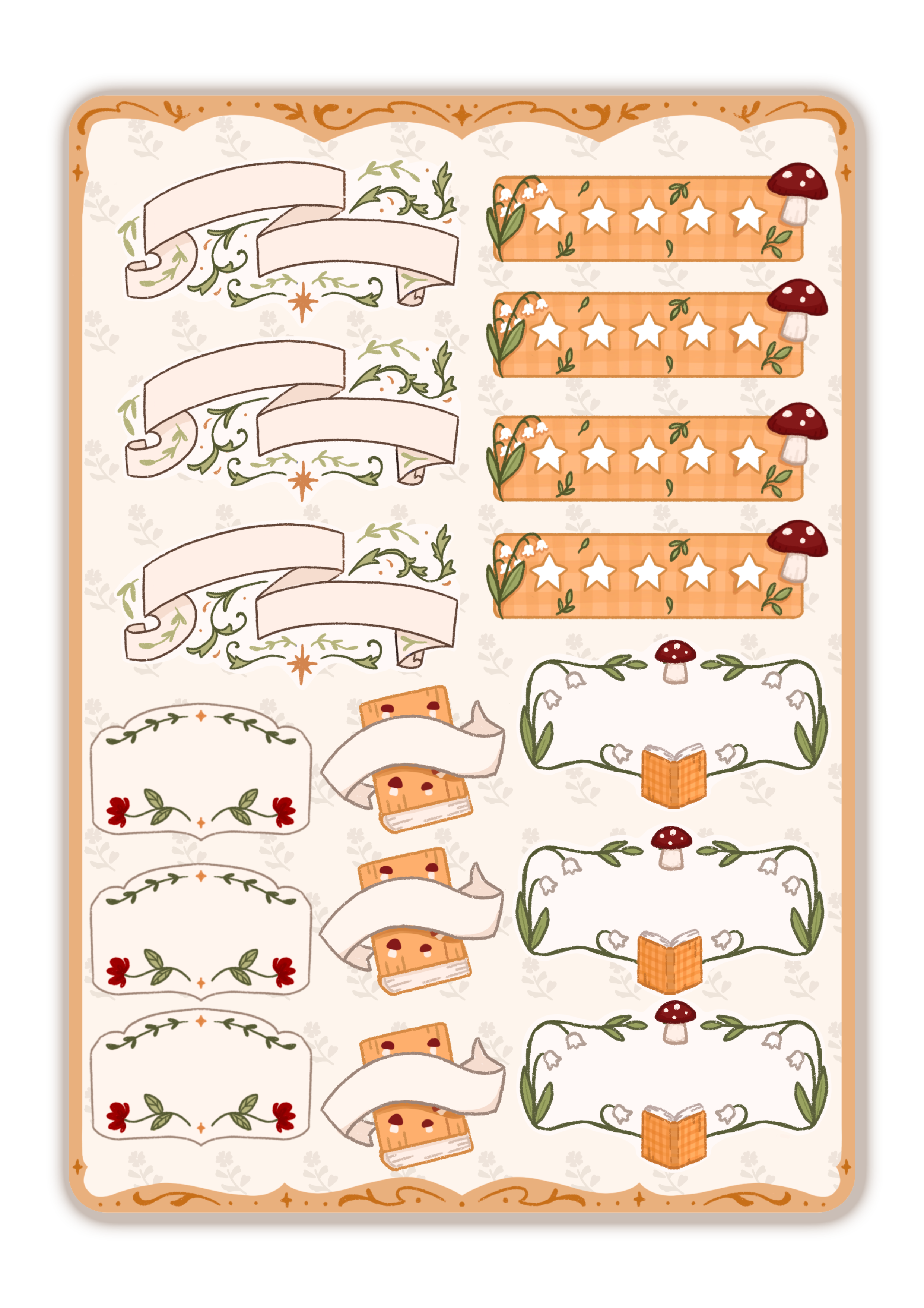 Bookish Journal Sheet Mushroom
