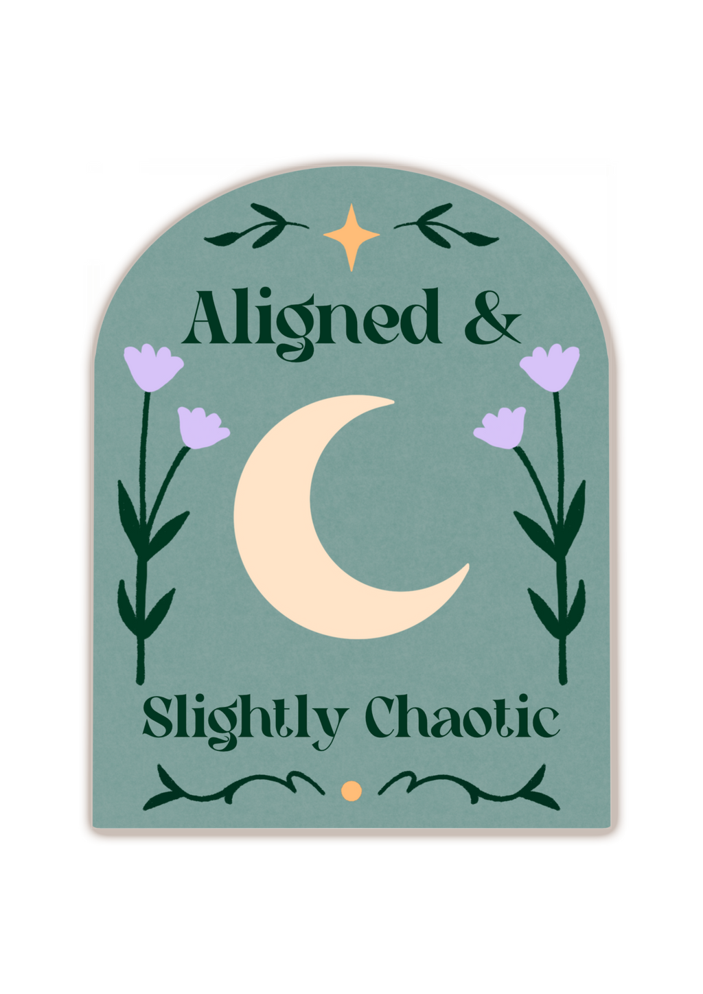Aligned & Slightly Chaotic Sticker
