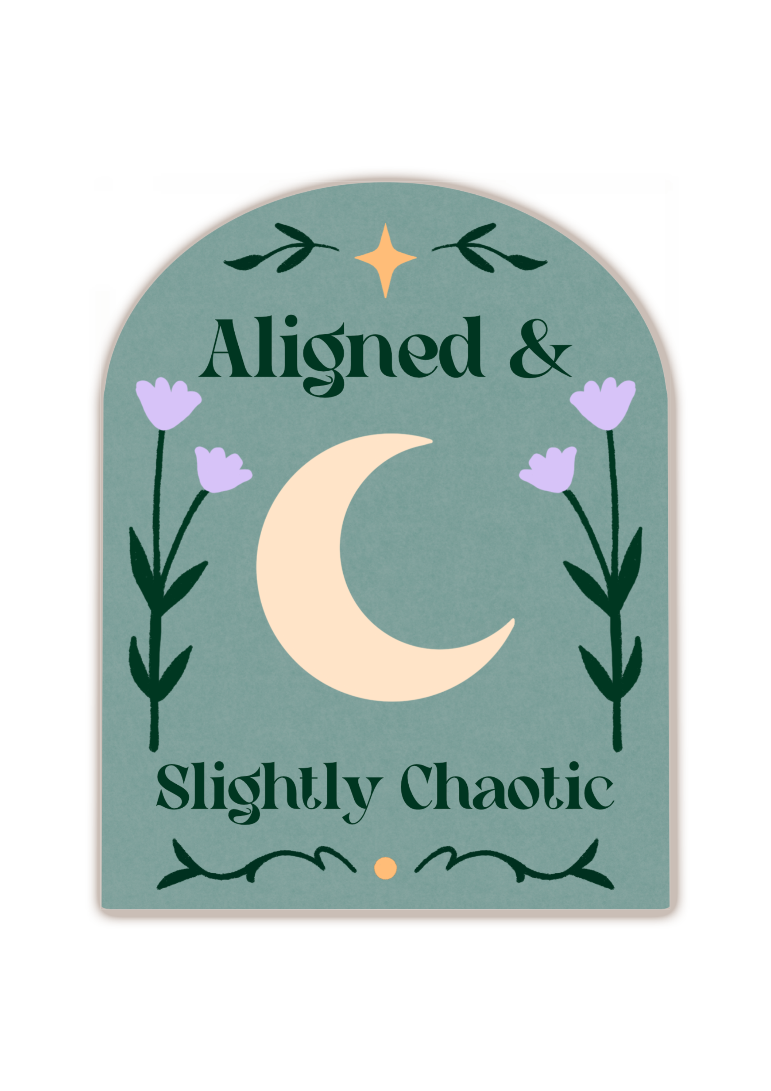 Aligned & Slightly Chaotic Sticker