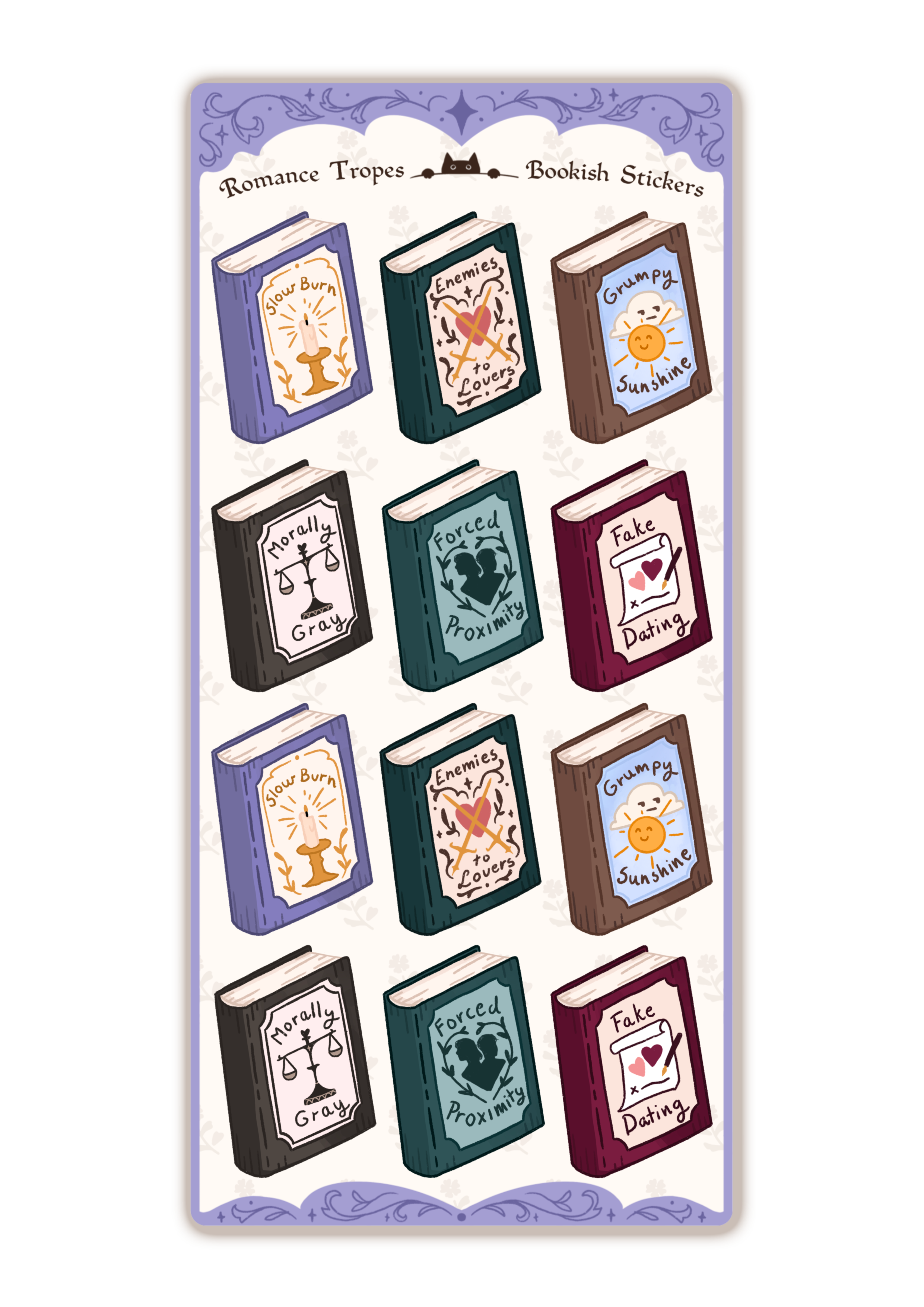 Book Tropes Sticker Sheet Vol 1